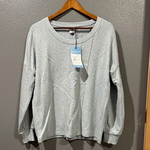 CAbi Cozy Light Blue Pullover Sweatshirt